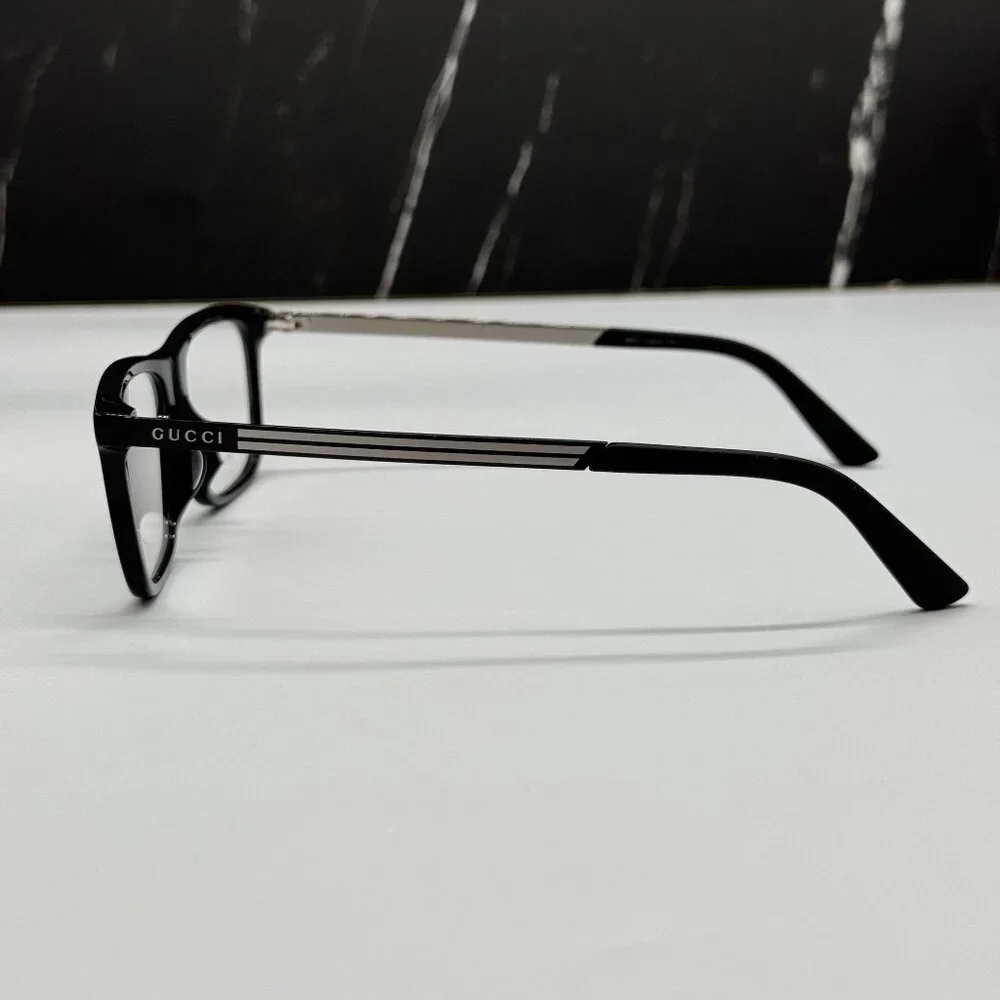 NEW GUCCI GG0696OA 001 GUCCI BLACK SQUARE EYEGLASSES GUCCI